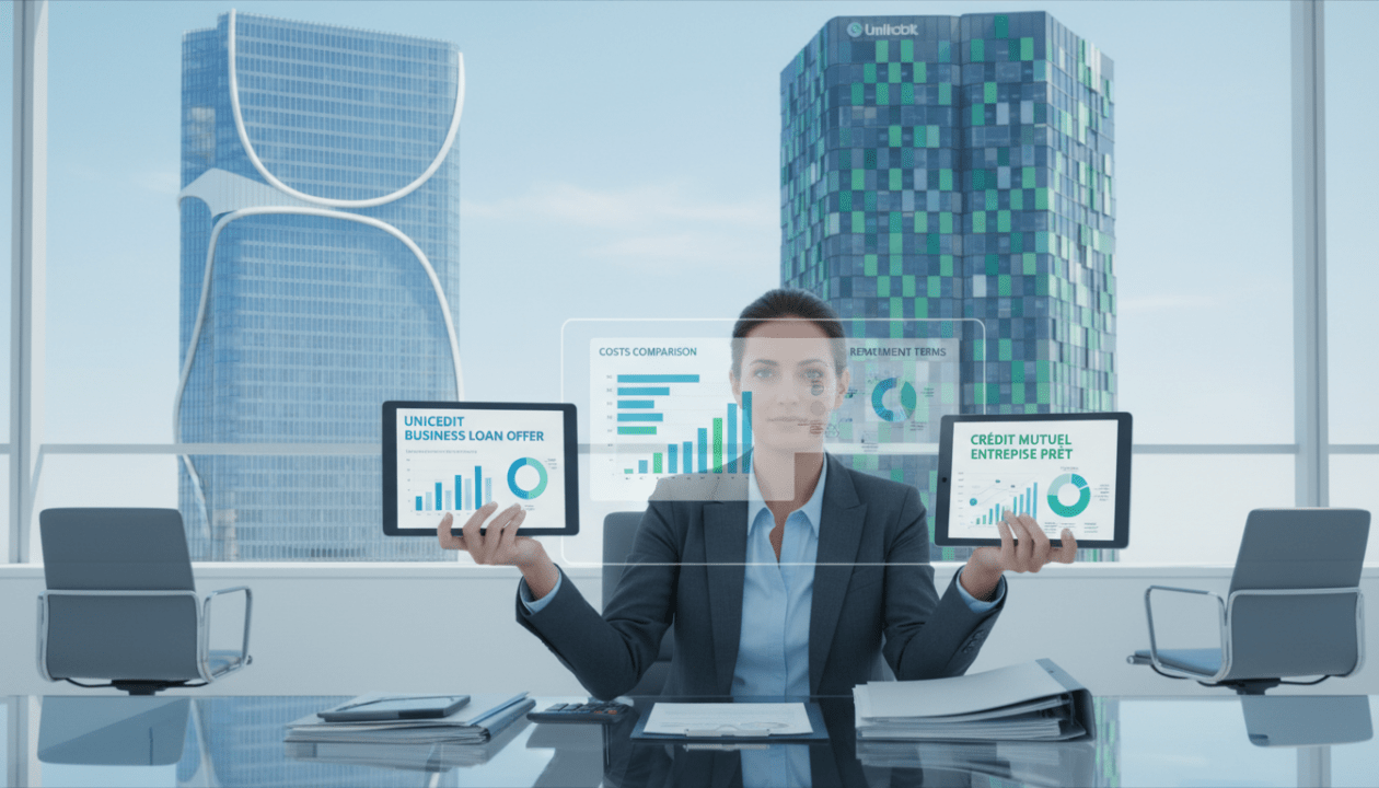comparez les prêts immobiliers pour entreprises entre unicredit et crédit mutuel afin de choisir la meilleure solution de financement adaptée à vos besoins professionnels.